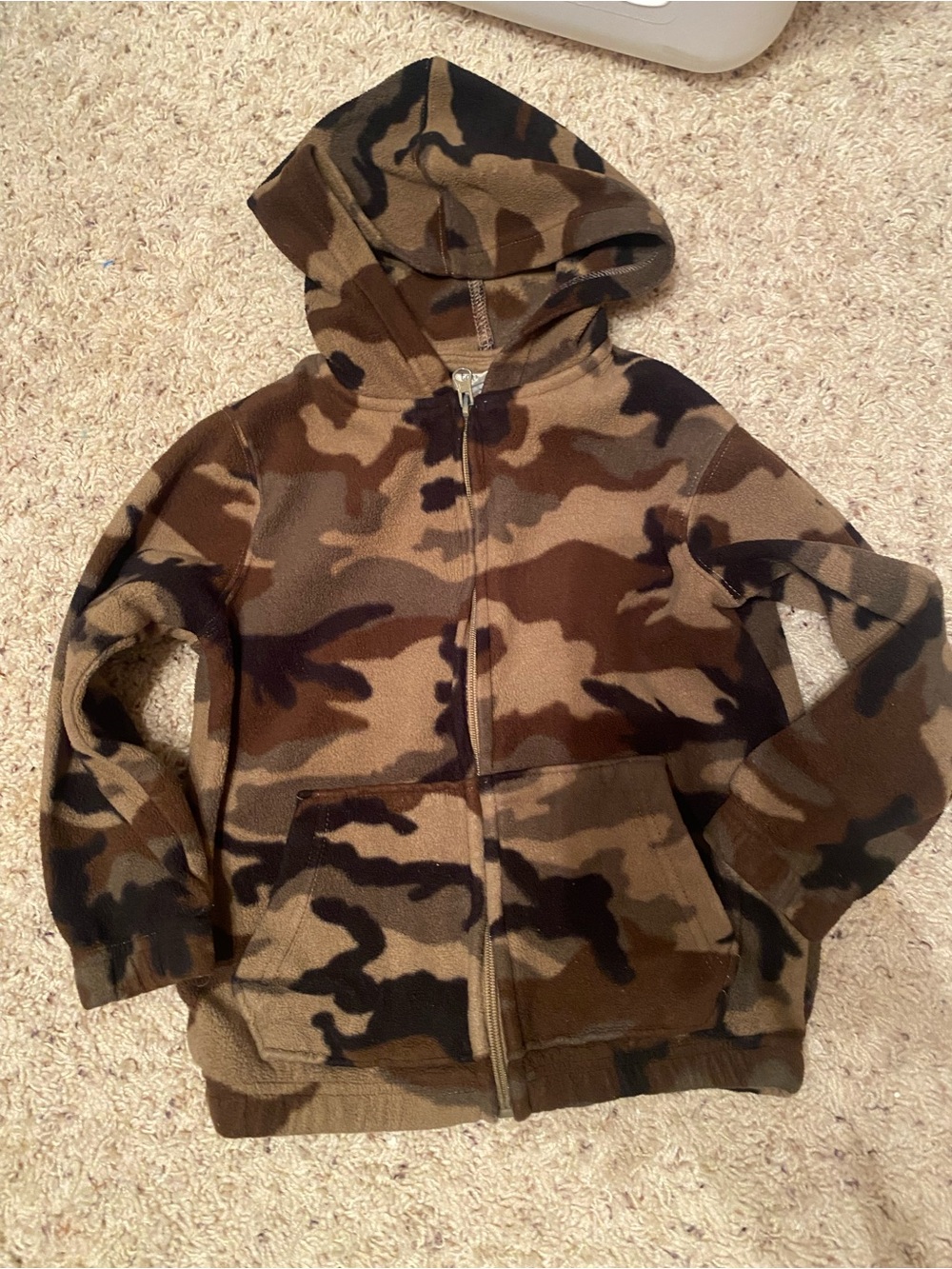 Camo Fleece Full Zip Hoody size 4T EUC